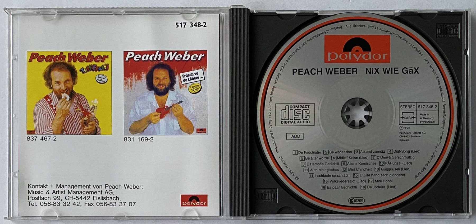 CD: Peach Weber, Nix Wie Gäx – Usato da Flums venduto da Asquillo 2