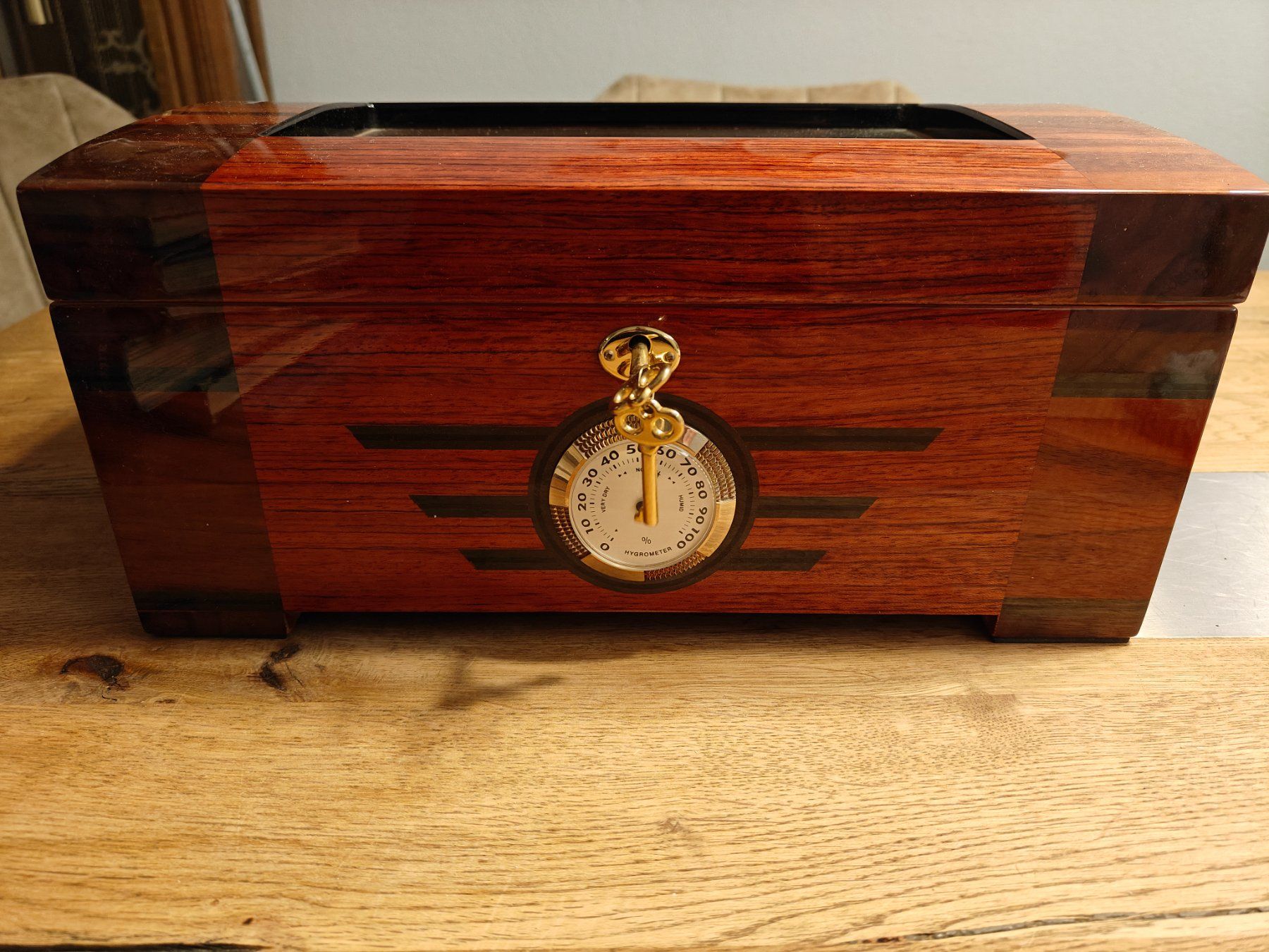 Zigarren Humidor Holz mit Glasdeckel & Hygrometer (Gebraucht) in Birr ...