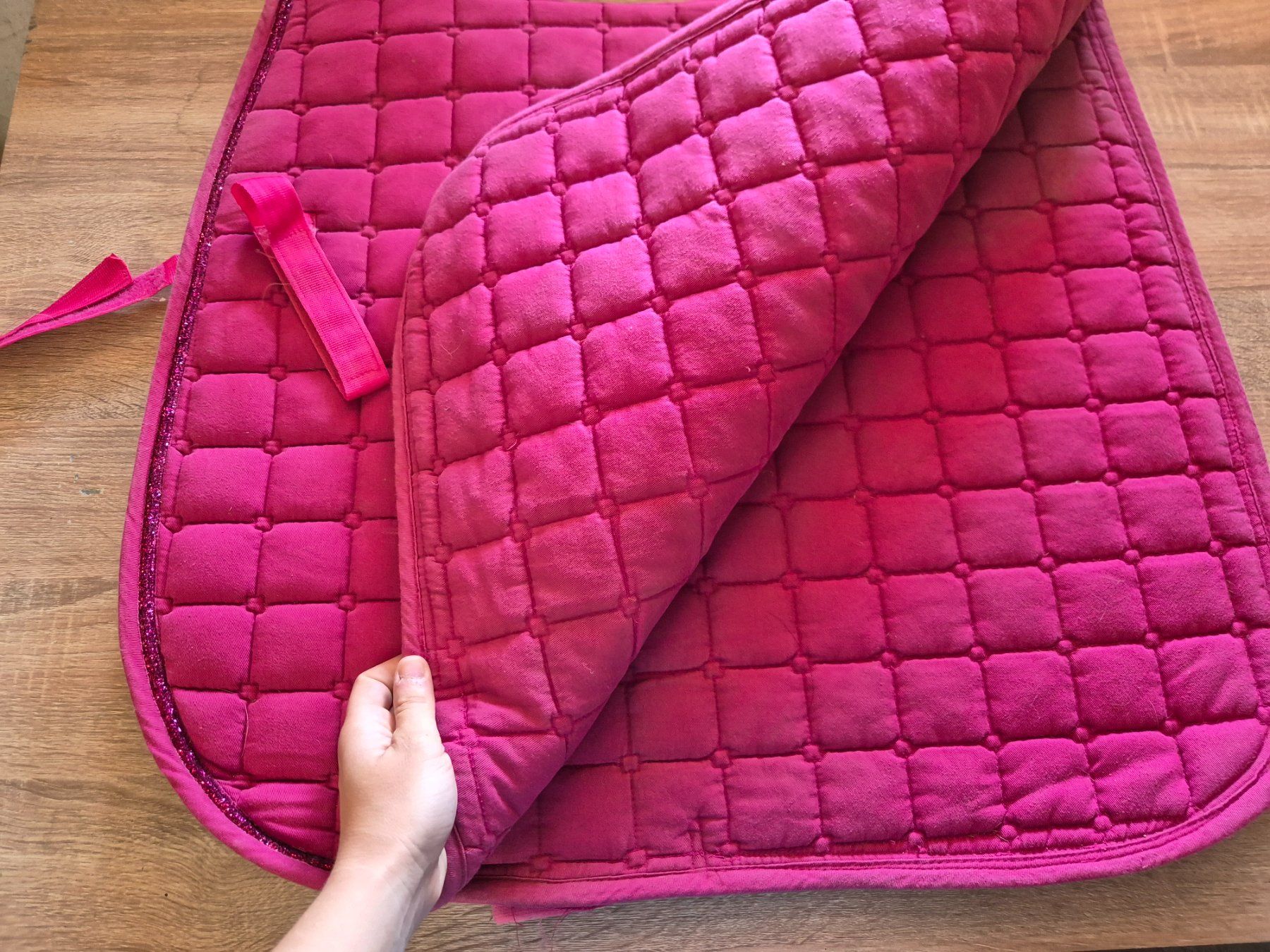 Coperte: Schabracke Rosa inkl Ohrengarn – Usato da Meggen venduto da Orrinka20 1