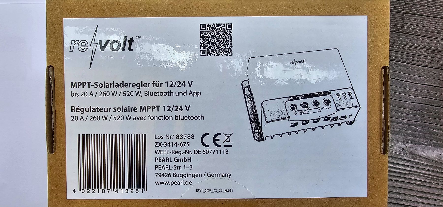 revolt Solarladeregler ZX-3414 12/24V mit bluetooth (Gebraucht) in