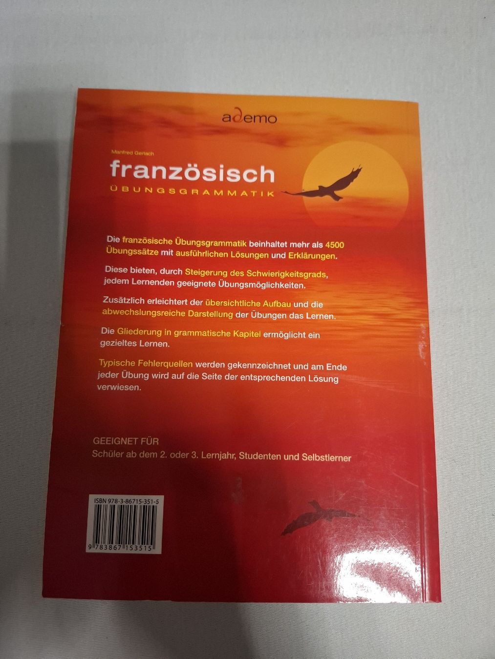 Bücher: Französisch Übungsgrammatik. Manfred Gerlach – Gebraucht aus Urtenen-Schönbühl von nerdgirl 1