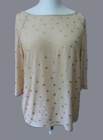 nude-puder + Goldpunkte Gr. 40 Viskose BLUSE PROMOD  s.Masse