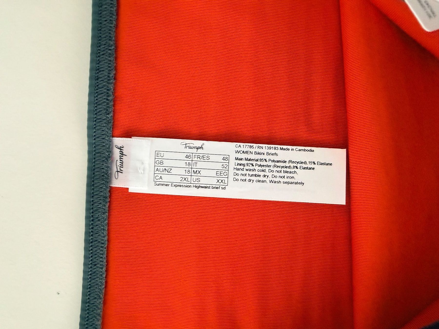 Triumph Costumi da bagno & Bikini: TRIUMPH, Bikini-Slip SUMMER Expression, Grösse 46, Olivgrün – Nuovo e nell'imballaggio originale da Rudolfstetten venduto da gst_g7xl 1