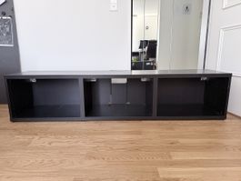 Lowboard schwarz 3 Fächer guter Zustand mit feinem Gebrauchs