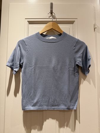 Zara pale blue knit top, size S