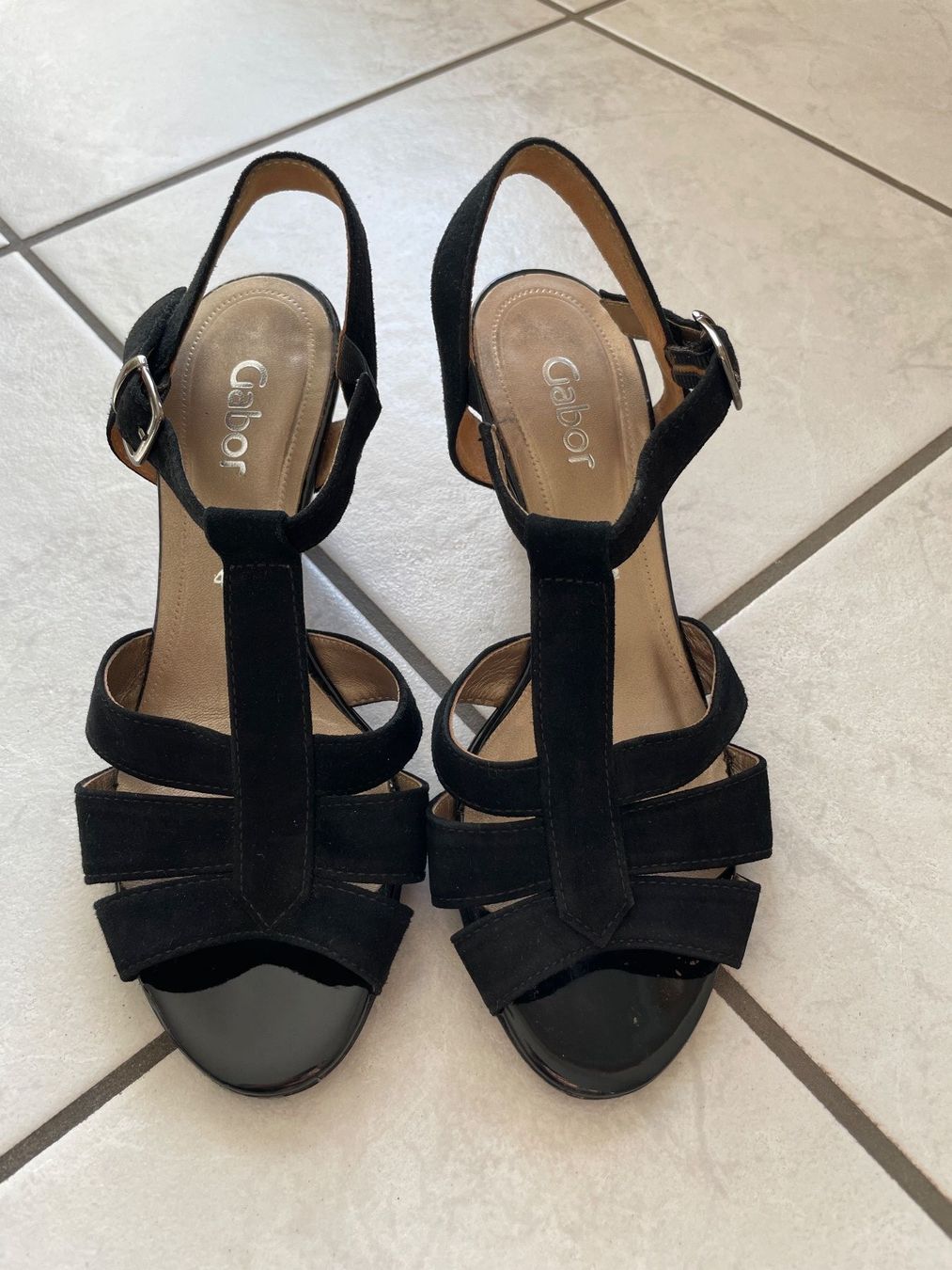 Gabor Scarpe da donna: Gabor Sandaletten Schwarz, Gr. 4.5 – Usato da Zollikofen venduto da schoggimodi