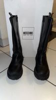 Original Moschino Mädchen Lederstiefel - Gr. 30 - Schwarz