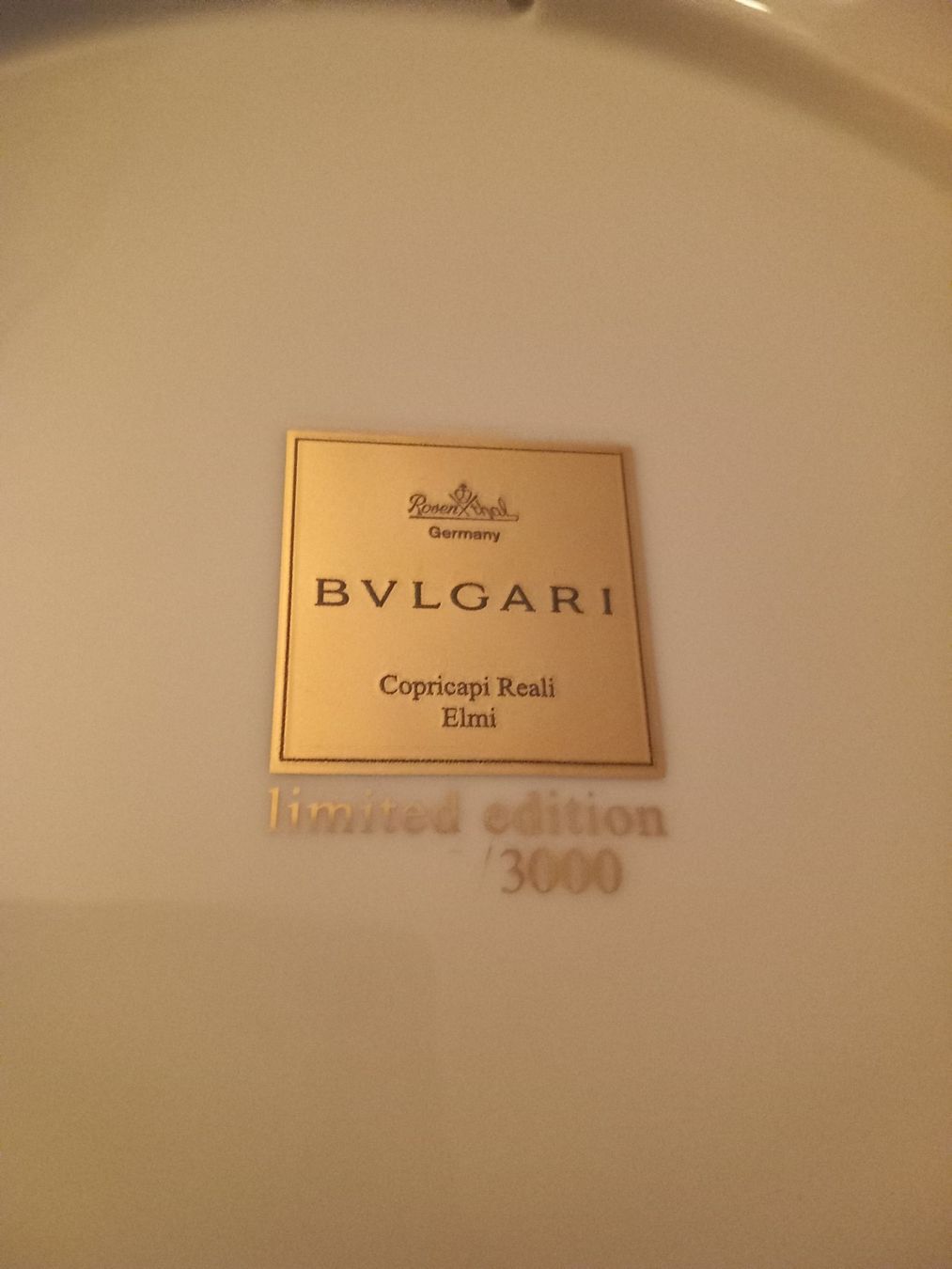 Rosenthal Servierplatten: BVLGARI Copricapi Reali ELMI Limited Edition 30 cm – Neu (gemäss Beschreibung) aus Le Grand-Saconnex von Rgt87 3