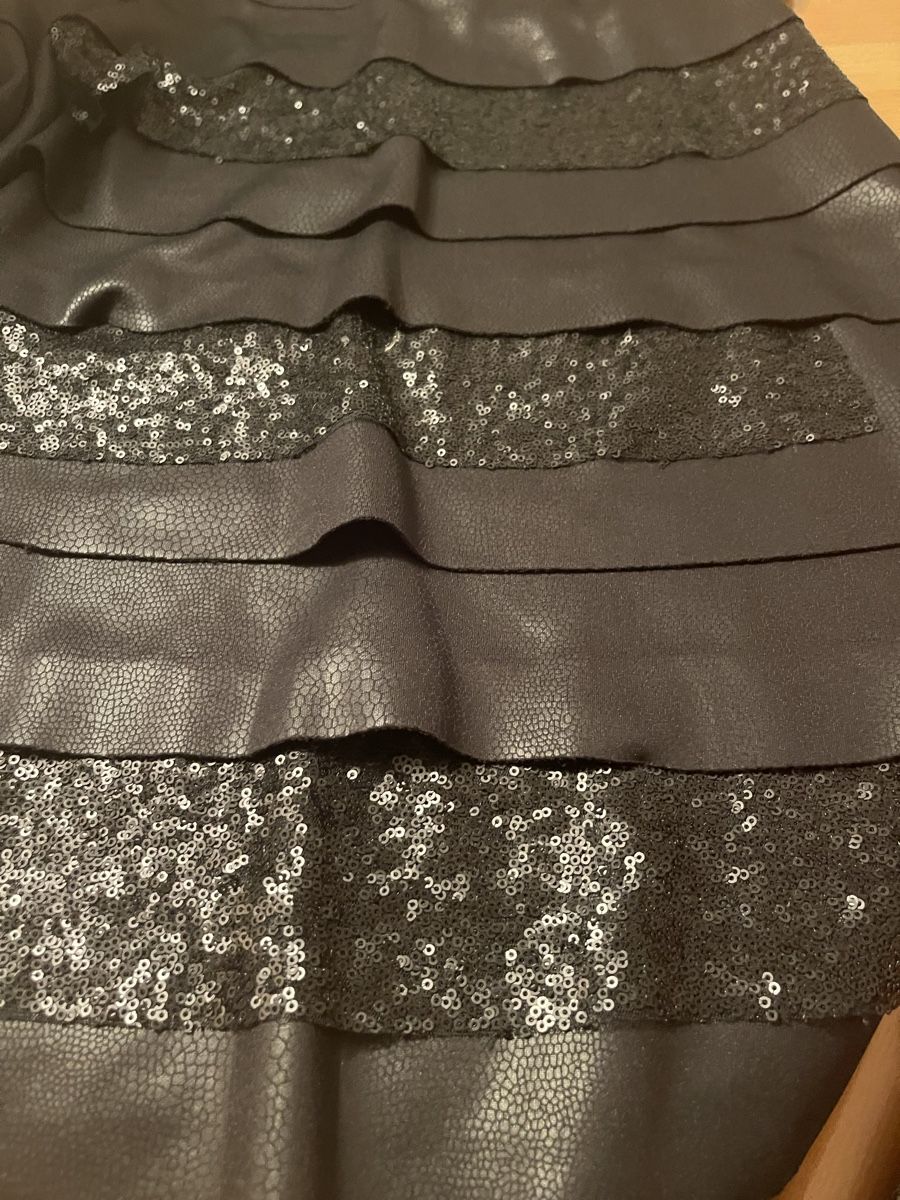 Vestiti: Vestito da sera nero con paillettes e similpelle-M/L – Nuovo (secondo la descrizione) da Gordevio venduto da LanaZimm 9