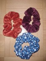3 Haargummis Cord Beere Blumenmuster