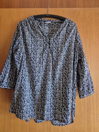 kaum getragene CECIL Damen Tunika Print dunkelblau Grösse XL