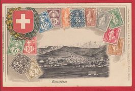 EINSIEDELN, BRIEFMARKEN STEHENDE HELVETIA, PRÄGEDRUCK