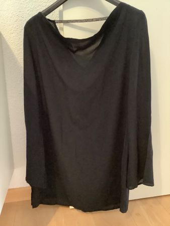 Bluse schwarz mit Glitzerband