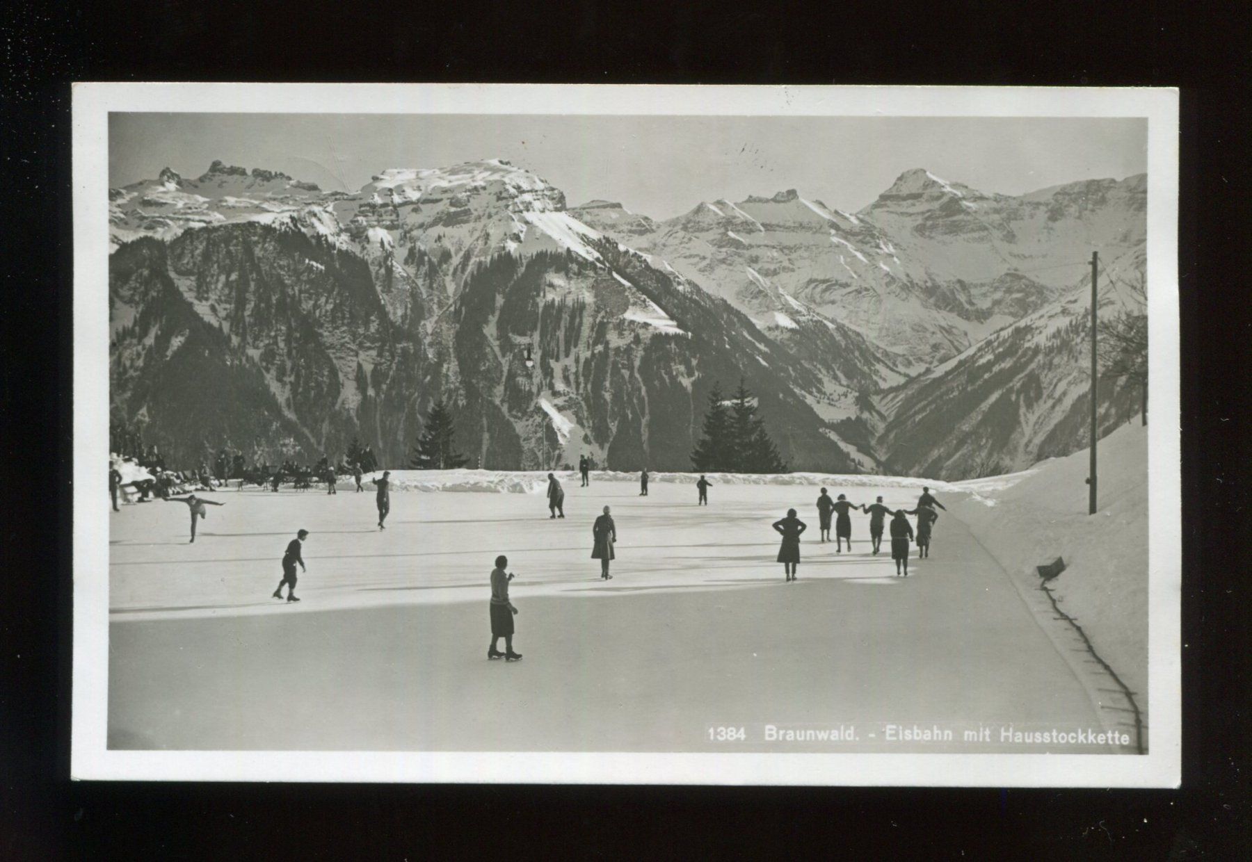 Ansichtskarten: Braunwald, Eisbahn – Gebraucht aus Aarau von Elmaar41