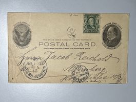 USA 1904, Postcard #300, nach Nürenberg, Top gest. Rarität!