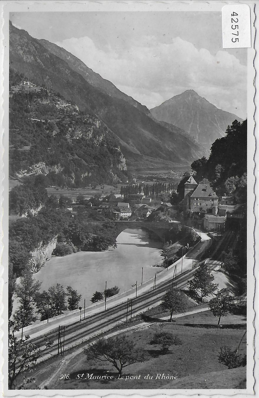Cartoline postali: St. Maurice - Le pont du Rhone – Usato da Ettingen venduto da Kartenplanet