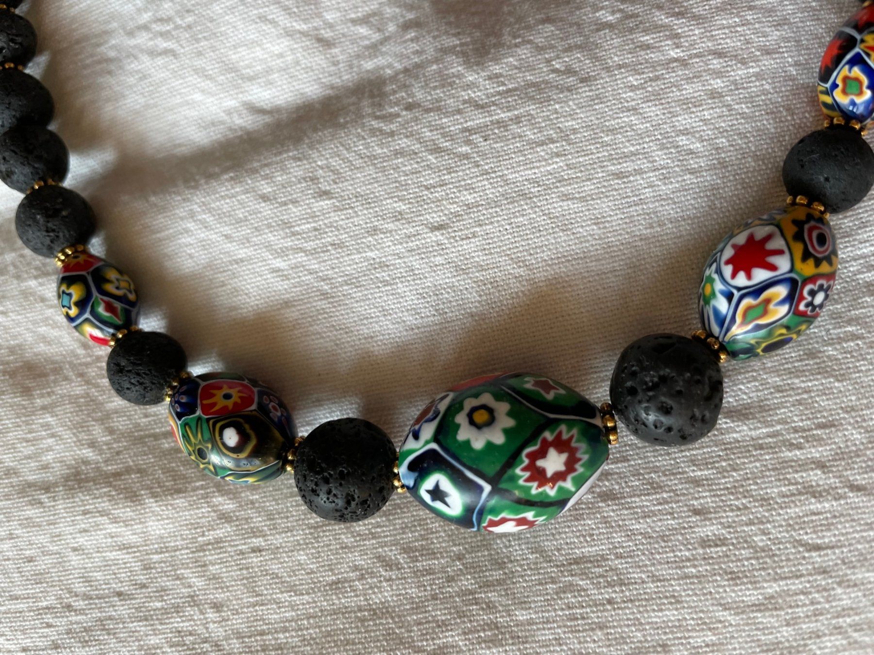 Catenine: Collier  mit antiken Millefioriperlen – Usato da Zürich venduto da aannnnaa48