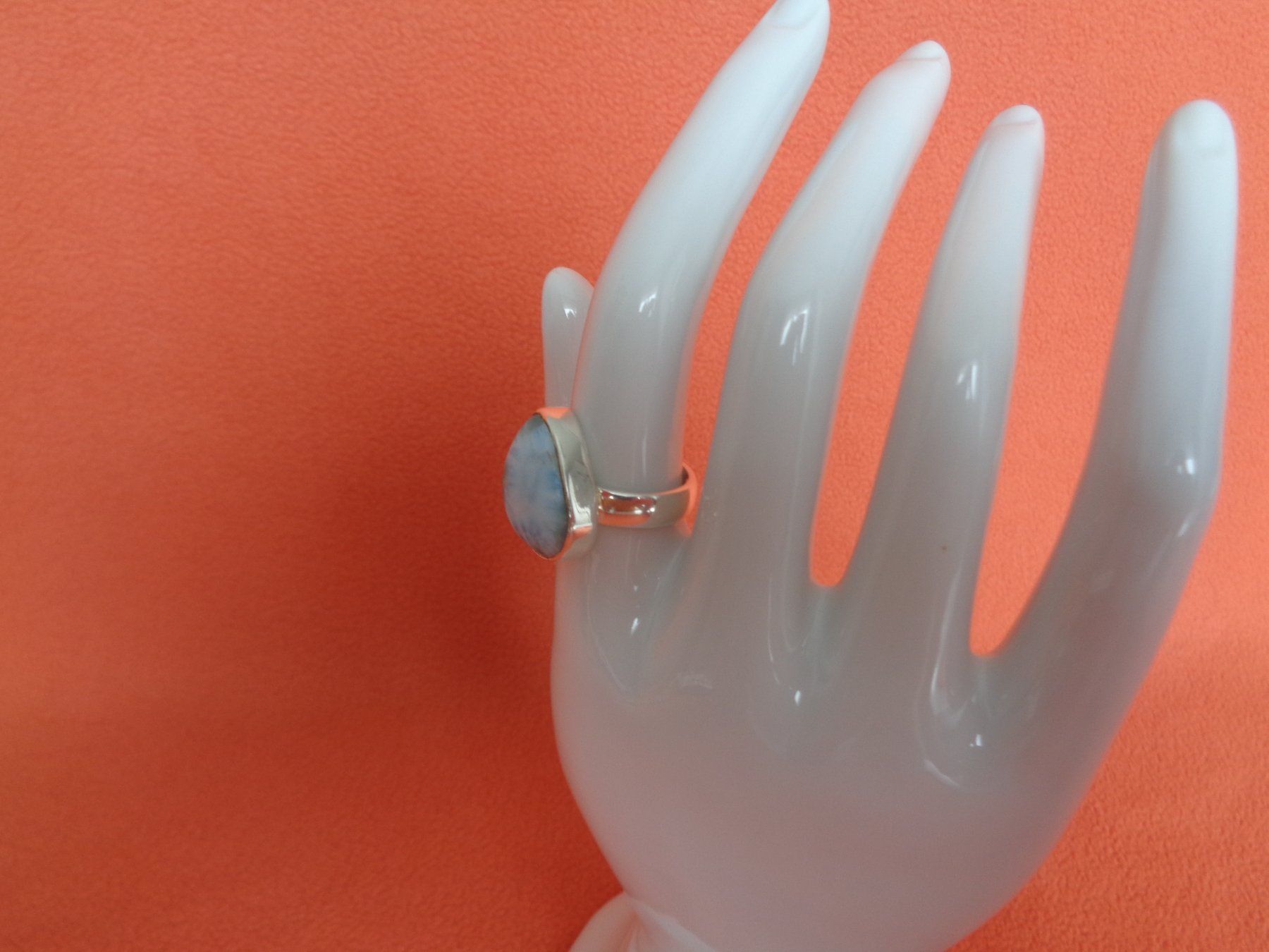 Anelli: Silberring mit Larimar - Sterling Silber 925 Grösse 51 – Nuovo (secondo la descrizione) da Chur venduto da omonia 2