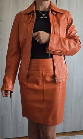 La jupe et la veste en cuir, Madeleine.