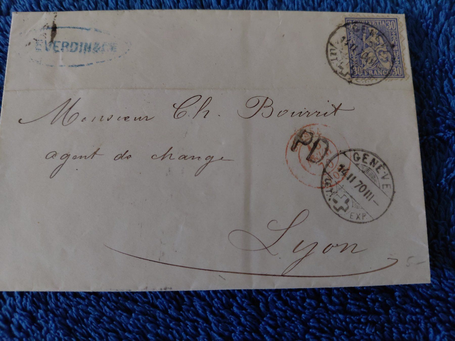 Tutti i francobolli: Alter CH Brief 1870 – Usato da Horw venduto da Onurb008