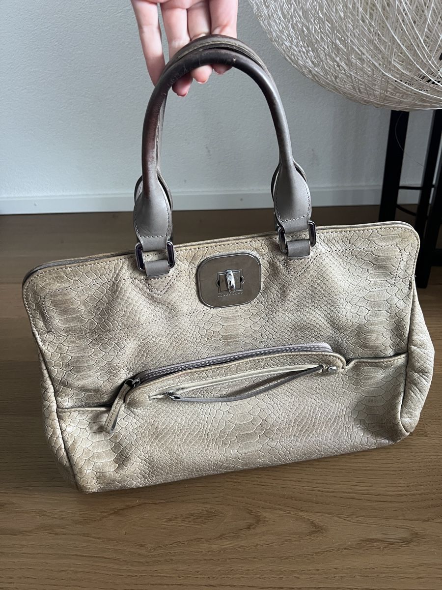 Longchamp Taschen für Damen: Sac Longchamp Gatsby - cuir serpent & intérieur léopard – Gebraucht aus Lausanne von Stephaniesdressing