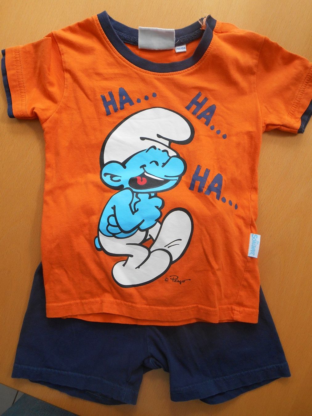 Camicie, T-shirt & Polo: T'Shirt mit passenden Shorts 'Schlumpf' Gr. 98/104 – Nuovo (secondo la descrizione) da Nussbaumen AG venduto da Sumopi
