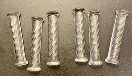 6er Set: Elegante Glas-Messerbänkli für eine stilvolle Tisc