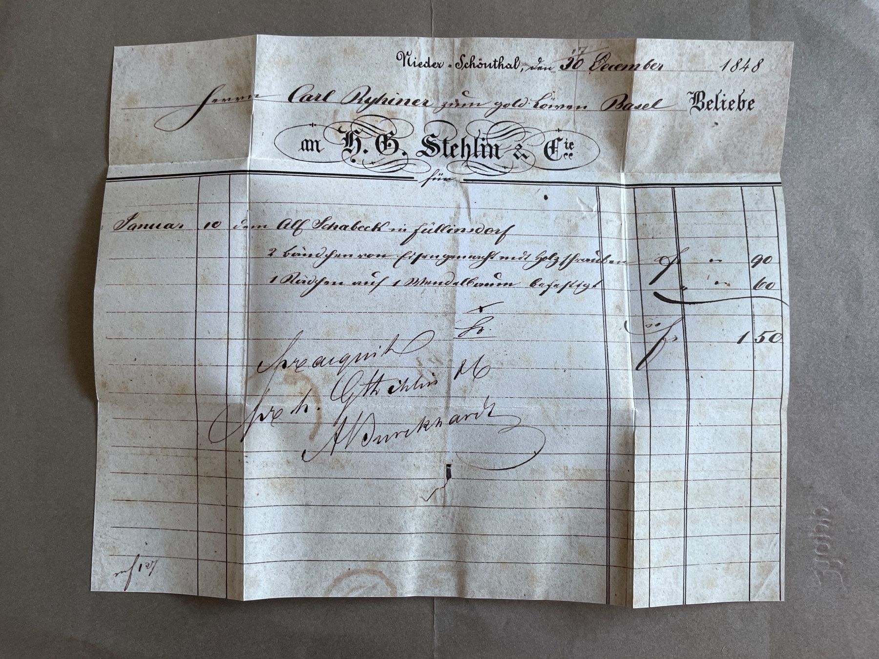 Tutti i francobolli: Basler Dübli - Colombe de Bâle - fac-similé avec explication – Nuovo e nell'imballaggio originale da Bôle venduto da Frouz 2