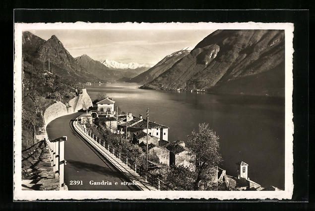 Cartoline postali: AK Gandria, Panorama, Strada, 1939 – Usato da Berlin venduto da bartko-reher