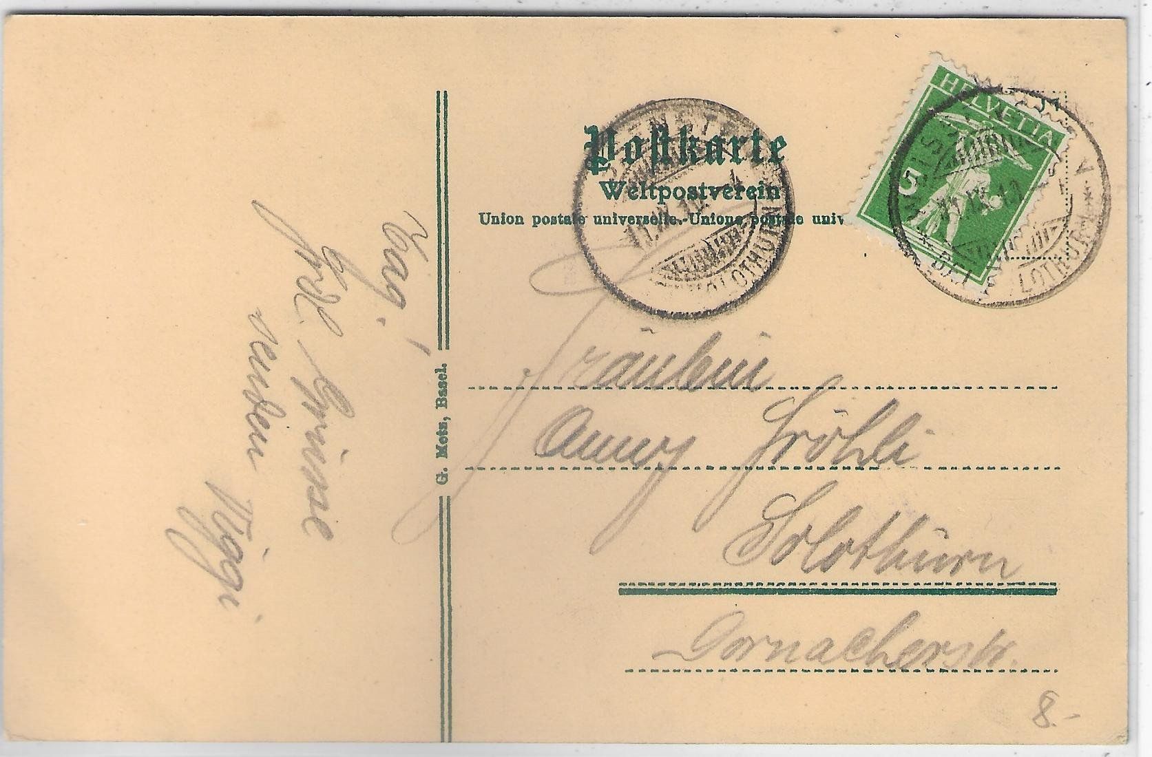 Cartoline postali: Kurhaus Weissenstein - Nordseite – Usato da Ettingen venduto da Kartenplanet 1