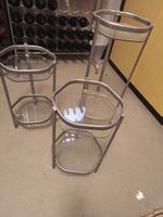 3 Blumengestelle mit Glas  Vintage 
