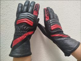 IXS Motorradhandschuhe Leder Schwarz/Rot Grösse DL!
