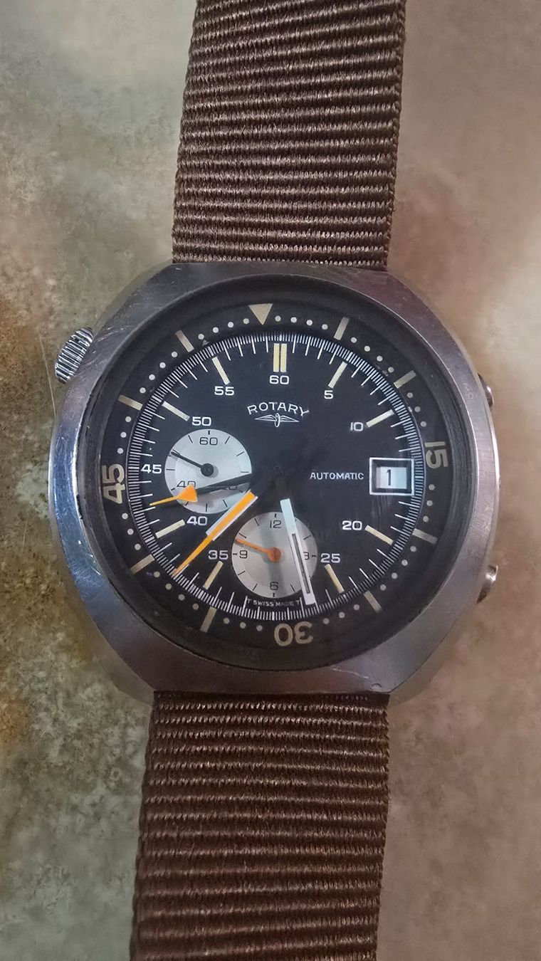 Rotary Orologi: 1341          Rotary 43mm Super Compressor chronograph, cal. – Usato da Geneve venduto da Durmo1976