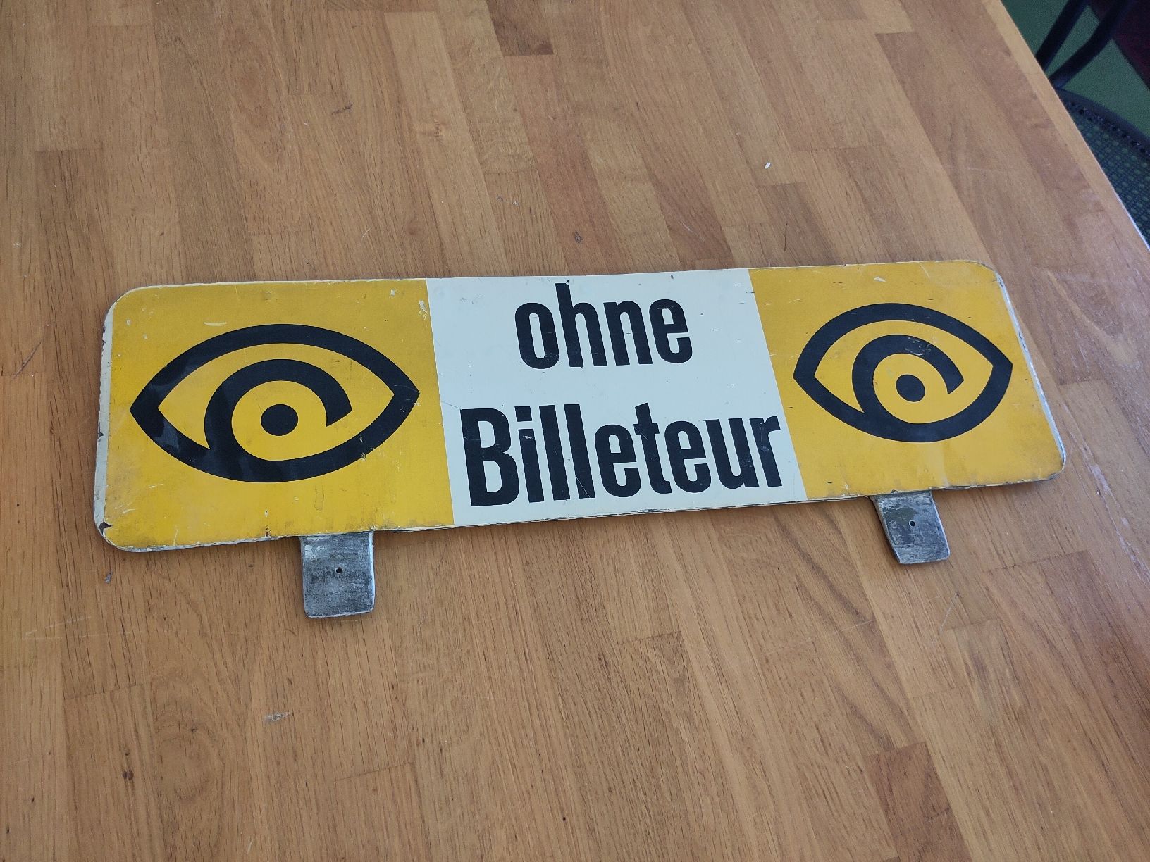 SBB/CFF/FFS Insegne: Billeteur altes Bahnschild Schweiz – Usato da Pratteln venduto da Cartonsducoeur_bl
