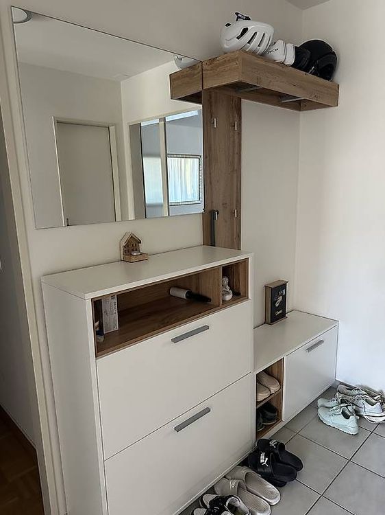 Moderne Garderobe mit Schuhschrank, Spiegel und Sitzbank (Gebraucht) in Aarau, Rohr für CHF 100 – nur Abholung auf Ricardo kaufen