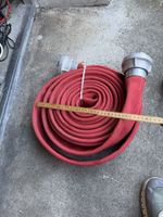 Feuerwehrschlauch rot, alt, ca13meter, Detiker Horgen, Swiss