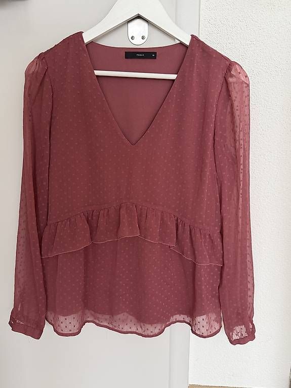 Blusen: Pinke Rüschen-Bluse – Gebraucht aus Bleienbach von Chi_Cari