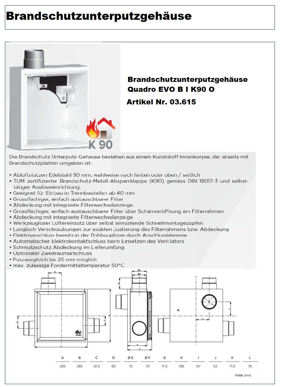 Ventilatori: Einrohrventilator Vortice Set mit Brandschutzgehäuse – Nuovo e nell'imballaggio originale da Zürich venduto da Ventilatoren 1