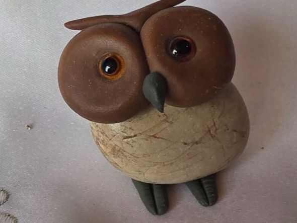 Statuette: Eule Figur ist ein Naturstein Handgemacht einzigartig – Nuovo (secondo la descrizione) da Rickenbach BL venduto da nicole611