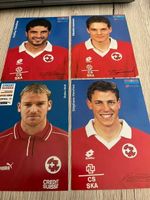 Fussballkarten Autogrammkarten Schweiz 4er Set guter Zustand