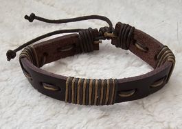 Lederarmband braun verstellbar