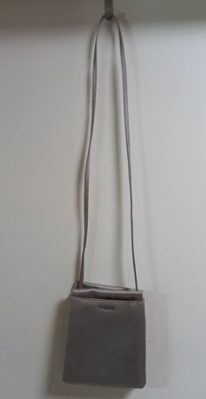 Umhängetasche 20x17 cm, Mexx, Satin, silbergrau