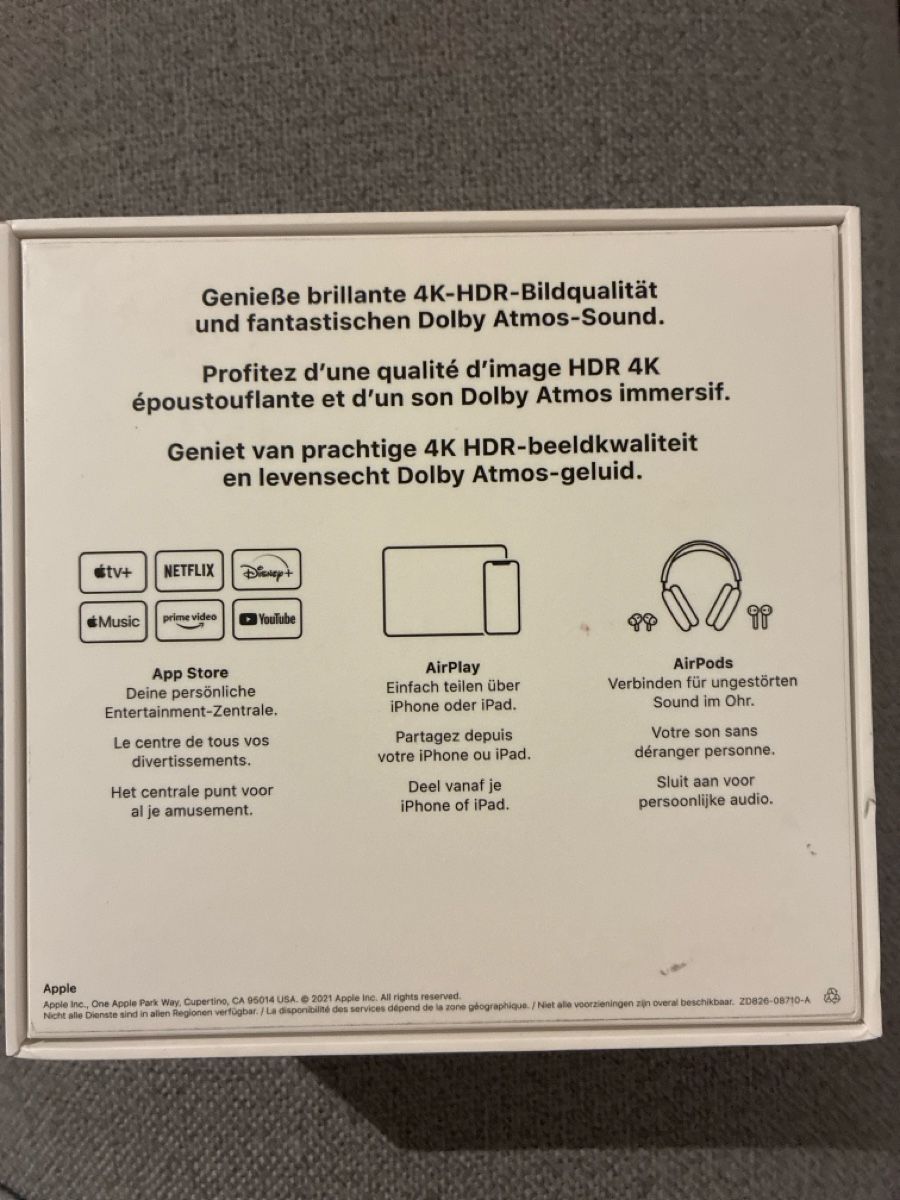 Apple Lettore multimediale & Streamer: Apple TV 4K – Nuovo e nell'imballaggio originale da La Chaux-de-Fonds venduto da andre_15 3