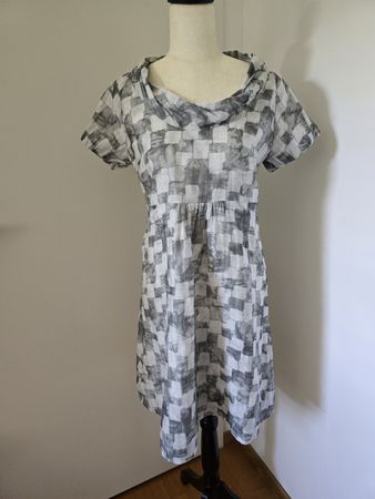 DAY Birger et Mikkelsen Kleid Gr. M – Grau Weiß Kariert 