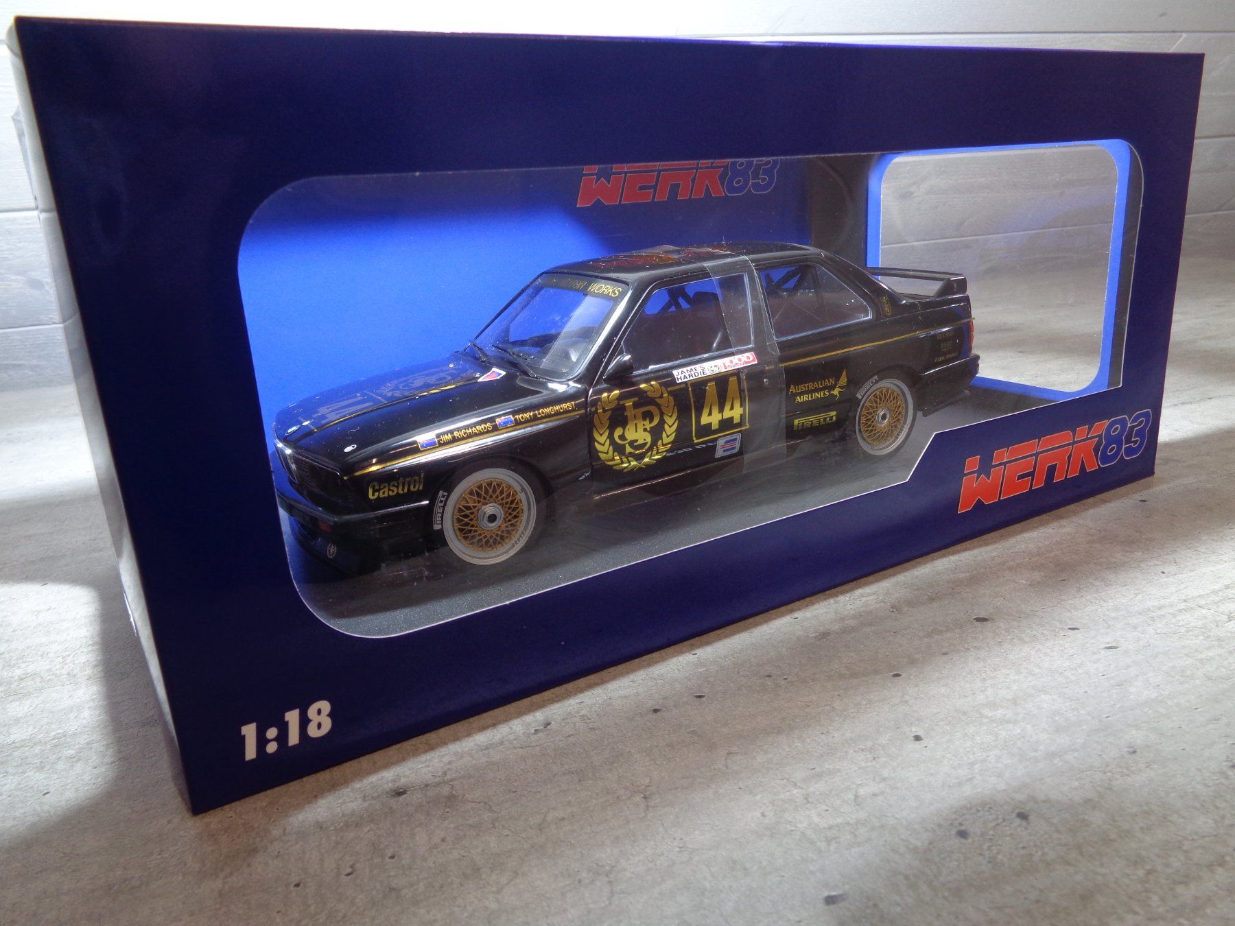 BMW Modellini d'auto: Werk83 1:18 Circuit BMW M3 E30 Bathurst 1987 – Nuovo e nell'imballaggio originale da Reconvilier venduto da rallycar