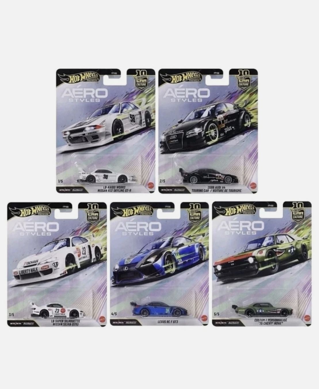 Hot Wheels Modellini d'auto: Hot Wheels Premium - Aero Styles Set – Nuovo e nell'imballaggio originale da Widnau venduto da tim_y9wz