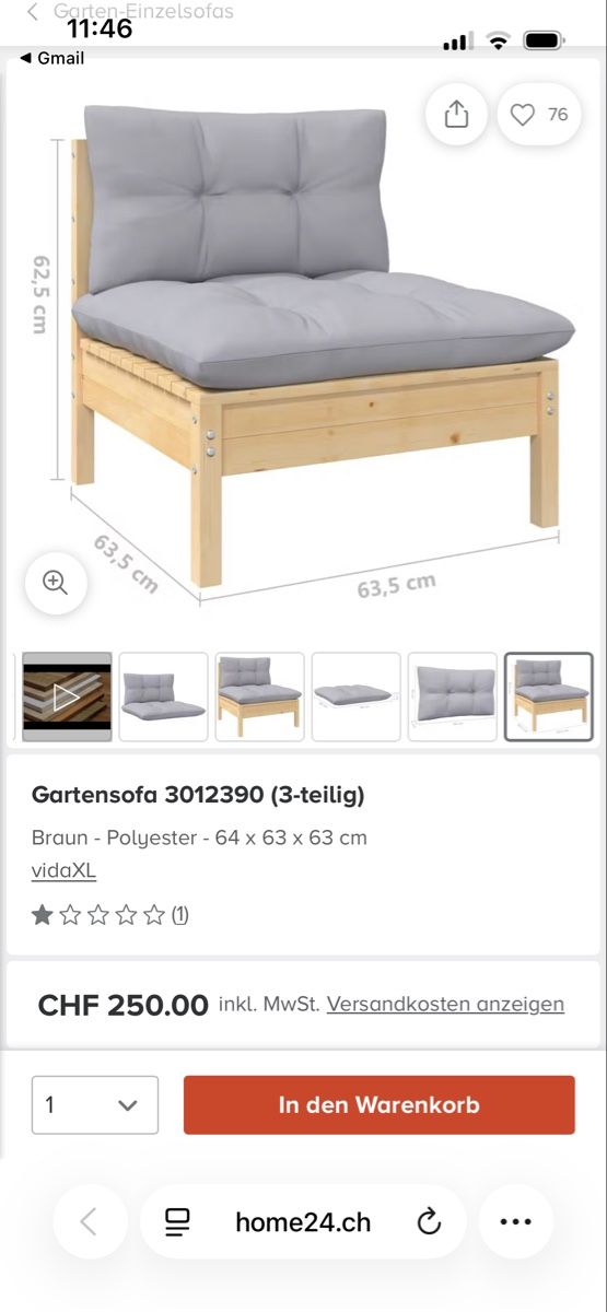 Divani: Gartensofa – Nuovo e nell'imballaggio originale da Pfäffikon SZ venduto da str_s55r 1