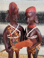 ⭐2 afrikanische Massai, Mann und Frau aus Holz ⭐