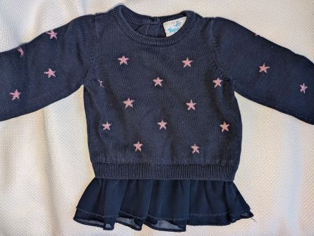 Topomini Pullover dunkelblau Sterne Grösse 74 guter Zustand