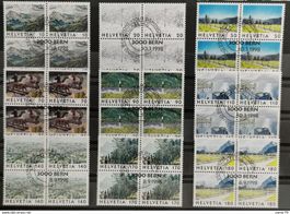 1998 Bilder aus der Schweiz Viererblock ET-Stempel